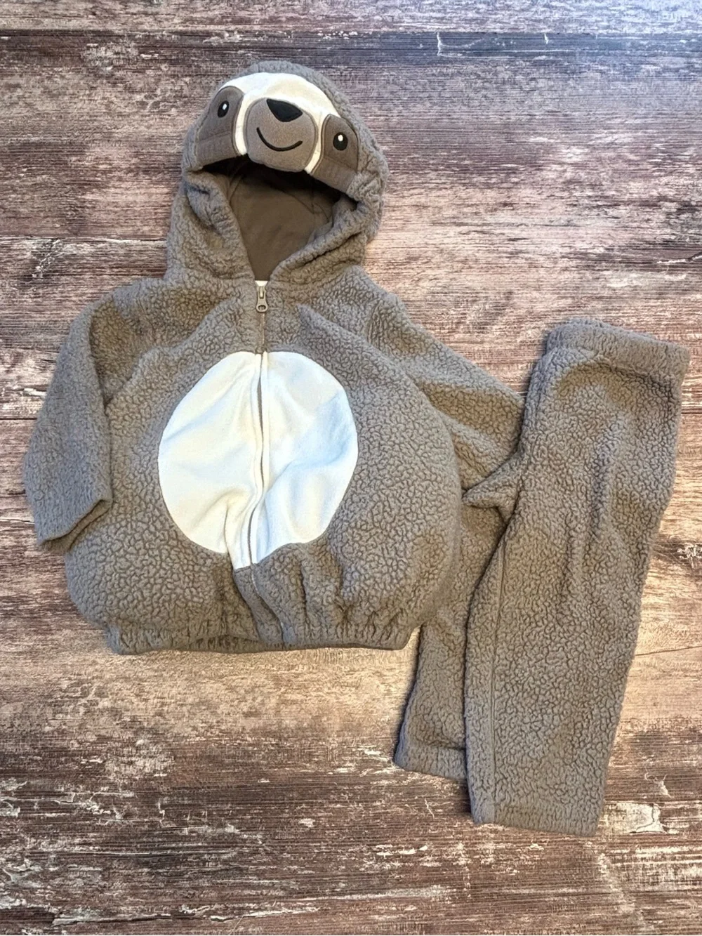 Carter's Sloth Fleece Costume Set Cute Halloween Dress Up Animal Jungle 18 Month - Picture 1 of 5
